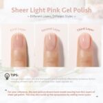 Sheer Milky Pink Jelly Gel Nail Polish 16ml Peach White UV