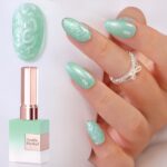 Double Rhythm 15ML Gel Nail Polish Pure Sheer Same Color Same Bottle Soak Off Gel Polish Art Manicure Salon DIY at Home for Women (Pearl Green-B1146)