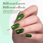 Jelly Green Milky White Gel Nail Polish Set 6 Colors UV
