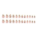 Short Almond Yellow French Tip Press On Nails Ladybug 24PCS