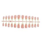 Green Almond Press On Nails White 3D Flower Nude 24 Pcs