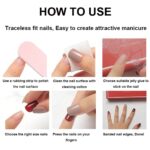 Medium Almond Pink Daisy Press On Nails Spring Floral 24PCS