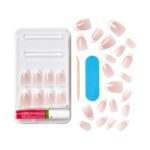 KISS Classy Press On Nails White Almond Medium 28PCS