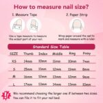 Press On Nails Short Almond Handmade 3D Flower Metallic Butterflies Fake Nails, Green Chrome Ladybug Design French False Nails for Spring Party Daily Wear (Spring Green Pastel Garden,L)