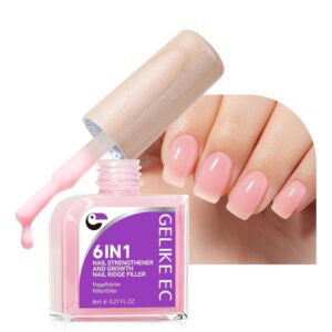 Pink Nail Strengthener 6 in 1 Hardener Growth Repair Protein