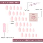 Glamnetic Semi Transparent French Tip Press On Nails 24PCS
