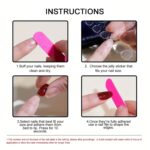 Spring Daisy French Tip Press On Nails Short Square 24PCS