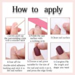 Short Almond Yellow French Tip Press On Nails Ladybug 24PCS