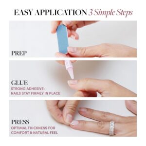 Emerald Green Press On Nails Short Almond 30 Pcs 15 Sizes