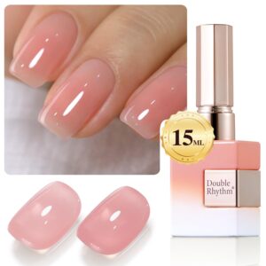 Sheer Milky Pink Gel Nail Polish Translucent Jelly 15ml