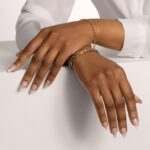 KISS Classy Press On Nails White Almond Medium 28PCS
