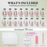 Metallic Mauve Cat Eye Press On Nails Short Almond 32PCS