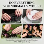 Metallic Mauve Cat Eye Press On Nails Short Almond 32PCS