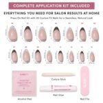 Glamnetic Polka Dot French Tips Press On Nails Almond 30PCS