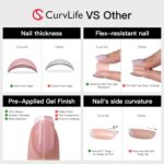 Champagne Pearl Oval Press On Nails Short Soft Gel 24PCS