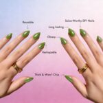 Sage Green Nails Short Almond Press On 30 Pcs Gel Finish