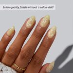 BTArtbox 3D Bow Yellow Almond Press On Nails Short 32PCS