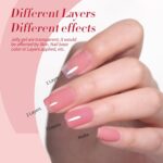 Born Pretty Gel Nail Polish Pink Nude Series,Jelly Transparent,Cat Magnetic Eye,Shimmer Glitter Holographic Pink Nude Gel Polish Kit for Salon Manicure and Nail Art DIY at Home 6Colors