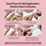 Glamnetic Polka Dot French Tips Press On Nails Almond 30PCS