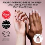 Glamnetic Polka Dot French Tips Press On Nails Almond 30PCS