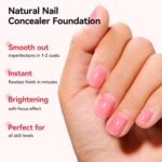 Sheer Pink Nail Concealer Base Coat 4 in 1 Brightening 15ml