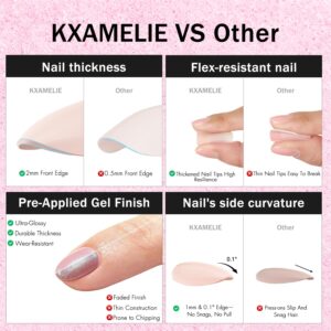 Cat Eye Pastel Green Press On Nails Short Oval 30 Pcs Chrome