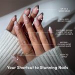 Glamnetic Polka Dot French Tips Press On Nails Almond 30PCS