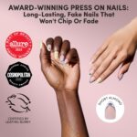 Short Almond Orange Press On Nails Summer Ceramic 30PCS