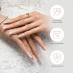 KISS Classy Press On Nails White Almond Medium 28PCS