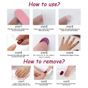 Pink Almond Press On Nails 5D Bow Pearl French Tip 24 Pcs - Image 3