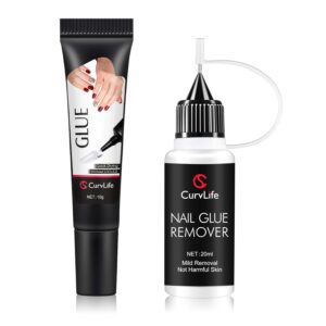 Quick Dry Nail Glue and Remover Kit for Press On Nails