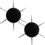 6-in-1 Metal Nail Dotting Tool Set 2 Pcs Black
