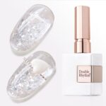 Clear Silver Glitter Gel Polish Shimmer Reflective 15ml