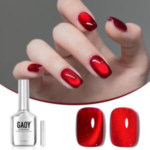 Ruby Red Cat Eye Gel Nail Polish 16ml With Magnet