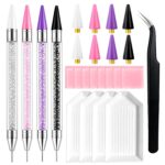 Wax Pencil Rhinestone Picker Tool Nail Art Pen Dual Head Kit