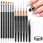 Nail Art Kit Striping Tape Pens Dotting Tools Liner Brushes