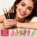 Nail Art Kit Striping Tape Pens Dotting Tools Liner Brushes