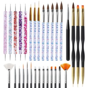 31 Pcs Nail Art Brushes And Dotting Tools Set