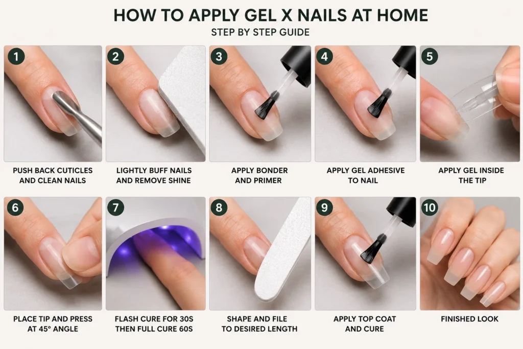How to Apply Gel X Nails at Home – Step by Step Guide