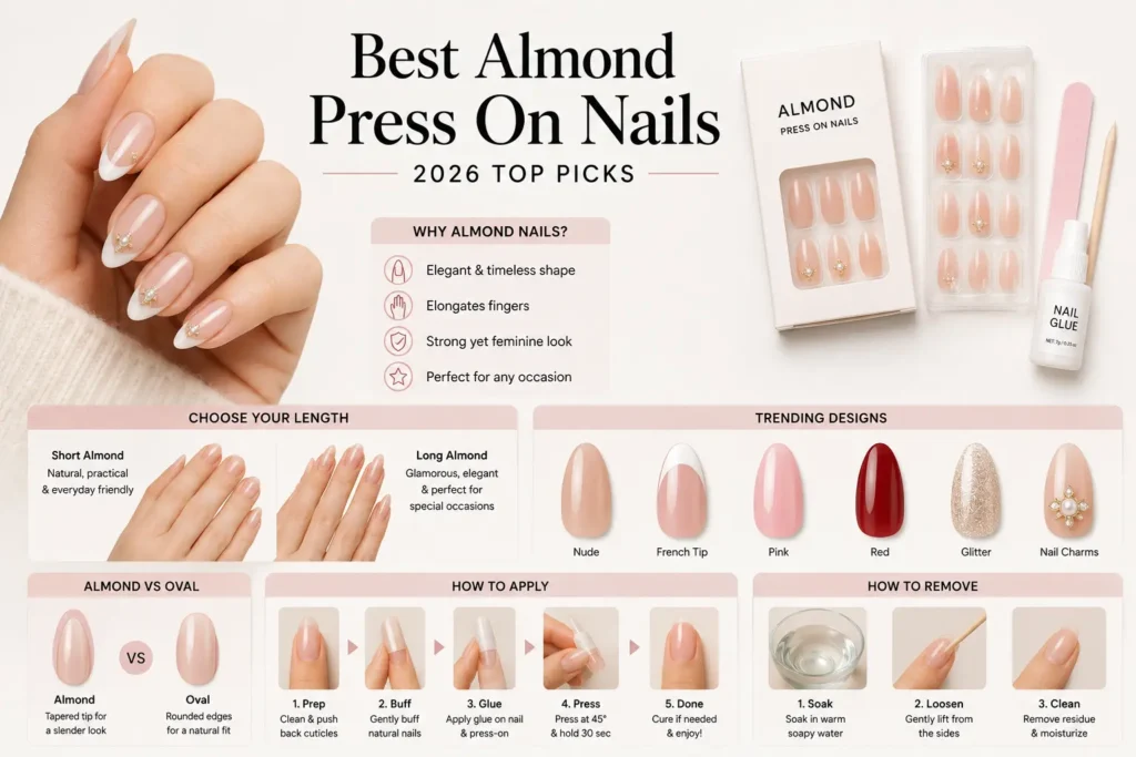 Best Almond Press On Nails 2026 – Top Picks