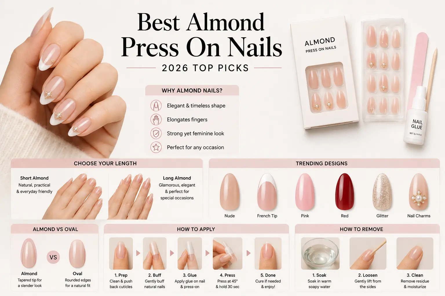 Best Almond Press On Nails 2026 – Top Picks