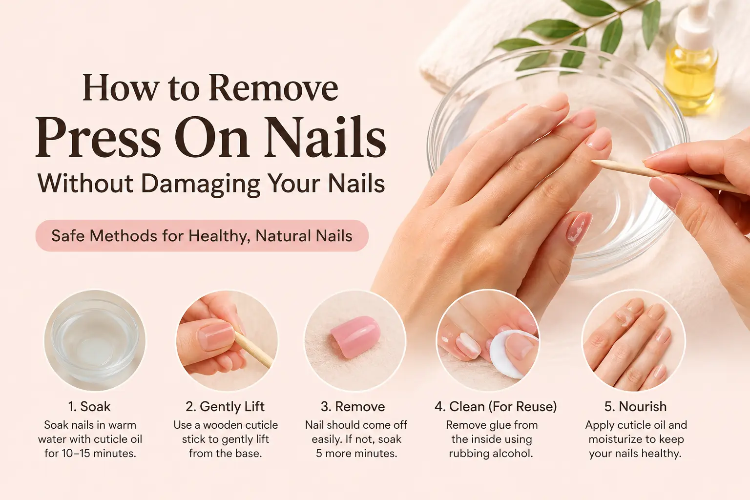 How to Remove Press On Nails Without Damaging Your Nails